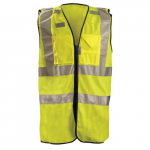 Dual Stripe Full Surveyor Vest, Yellow, 4XL