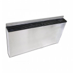 Double Stainless Steel Knife Rack w/ Black Plastic Insert
