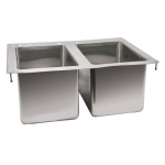 10" x 14" x 10" Stainless Steel Double Tub Drop in Sink