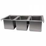 10" x 14" x 10" Stainless Steel Triple Drop in Sink