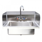 Fabricated Hand Sink Side Splashes 4" Gooseneck Faucet