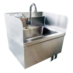 Hand Sink with Knee Valve Assembly and Side Splashes