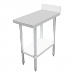 30" x 15" Equipment Filler Table with 4" Backsplash