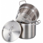 8 qt Stainless Steel Steamer Pasta Cooker