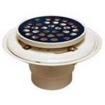 PVC Tile Shower Drain w/ Stainless Steel Strainer, 2-3"