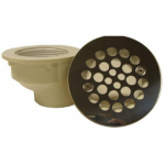 Plastic Stainless Steel Shower Drain, Non-Membrane, 2"