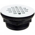 Plastic, Shower Drain, Stainless Steel/Nickel Tones