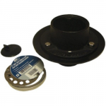 Threaded Plastic Stainless Steel Shower Drain, 2"