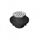 No Caulk Cast Iron Stainless Steel Shower Drain, 2"