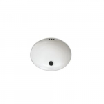 Oval Vitreous China Undermount Bathroom Sink, White