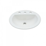 Rockaway Vitreous China Drop-In Bathroom Sink, 8"