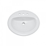 Rockaway Circular Vitreous Drop-In Bathroom Sink