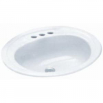 Rockaway Oval Vitreous Drop-In Bathroom Sink, White