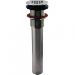 Grid Drain, Less Overflow, Brushed Nickel, Straight