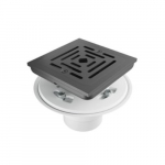 Square Tile-In Shower Drain, Matte Black, Residential