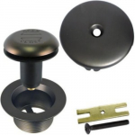 Brass Toe-Tap Drain, Oil Rubbed Bronze, No Piping