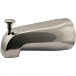 Diverter Tub Spout, Brushed Nickel, Wall Mount, 1/2"
