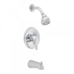 Handle Tub and Shower Faucet Trim, Polish Chrome