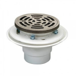 Threaded Plastic Stainless Steel Shower Drain, PVC