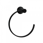 Orrs Round Open Towel Ring, Matte Black, Wall Mount