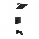 Kelper Handle Bathtub and Shower Faucet, Matte Black