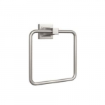 Kelper Rectangular Closed Towel Ring, Brushed Nickel