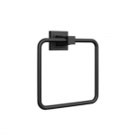 Kelper Rectangular Closed Towel Ring, Matte Black