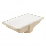 Holyoke Undermount Bathroom Sink, White, Center