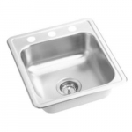 Bealeton Single Bowl Drop-In Kitchen Sink, 2-Hole