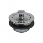 Brass Lift and Turn Drain, Polished Chrome, 1-5/8"