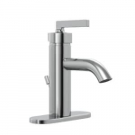 Pixley Monoblock Bathroom Sink, Polished Chrome