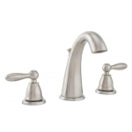 Faucet Widespread Bathroom Sink, Brushed Nickel