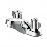 Kinross Centerset Bathroom Sink, Polished Chrome