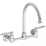 Two Handles Lever Wall Mount Service Faucet