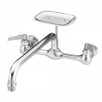 Two Handles Lever Service Faucet in Polished Chrome