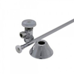 Toilet 5/8" x 3/8" x 1-97/100" Supply Kit, Chrome