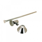 Toilet 1/2" x 3/8" Supply Kit, Chrome Plated
