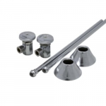 Sink 1/2, x 3/8" Supply Kit, Chrome Plated