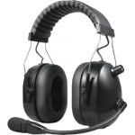 Dual Earmuff Headset Aviation Style