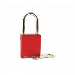1-1/2" Safety Padlock, 3" Shackle, Red