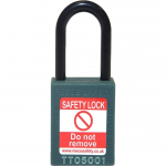 1-1/2" Safety Padlock, 1-1/2" Shackle, Teal
