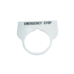 30.5mm Standard Legend Plate, "EMERGENCY STOP"