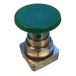 30.5mm Push Button, 2.00" Mushroom, Green