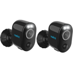 2K 4MP Cameras x2 Black with Motion Spotlight
