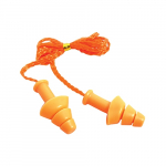 Pre-Shaped Corded Silicone Ear Plugs, Orange