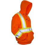 Class 2 Hooded Sweatshirt, Orange, X-Large