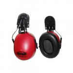 Hard Hat Earmuff with Attachment Hardware, Red
