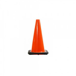 Traffic Safety Cone, 18", Orange, PVC, Molded