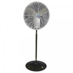 30" White Fan with Pedestal Stand