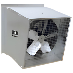 42" Galvanized Exhaust Fan in Slant Wall Housing